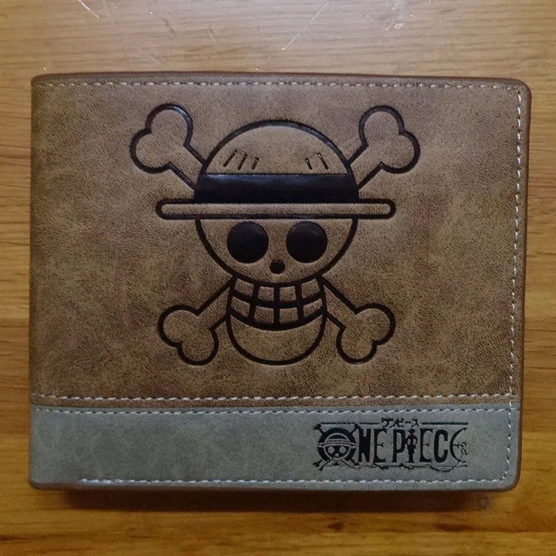 One Piece Anime Wallet – Luffy, Zoro, Ace Bounty & Skeleton Pattern | Kawaii PU Leather Purse & Card Holde