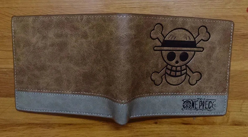 One Piece Anime Wallet – Luffy, Zoro, Ace Bounty & Skeleton Pattern | Kawaii PU Leather Purse & Card Holde