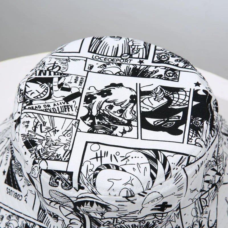 One Piece Luffy Bucket Hat – Anime Summer Fisherman Hat for Men & Women | Hip Hop Streetwear Sun Cap