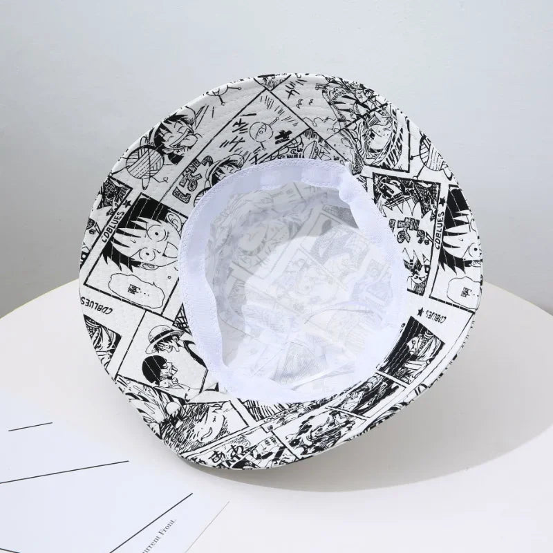 One Piece Luffy Bucket Hat – Anime Summer Fisherman Hat for Men & Women | Hip Hop Streetwear Sun Cap