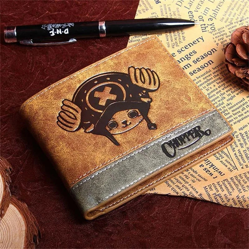One Piece Anime Wallet – Luffy, Zoro, Ace Bounty & Skeleton Pattern | Kawaii PU Leather Purse & Card Holde