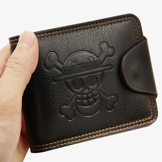 One Piece Anime Wallet – One Piece Black Purse | Kawaii PU Leather Purse & Card Holder
